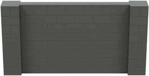 Vista 50 de EverBlock Kit de pared de 5 x 4 pies Bloques de construcción modulares Sistema de pared para edificios, pantallas y estructuras Divisor