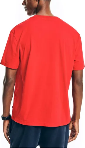 Vista 3 de Nautica Camiseta estampada con logotipo para hombre de forma sostenible