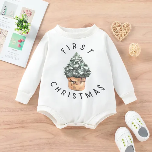 Vista 2 de pengnight Sudadera de Navidad para bebé, niña, niño, manga larga, cuello redondo, suéter para otoño e invierno