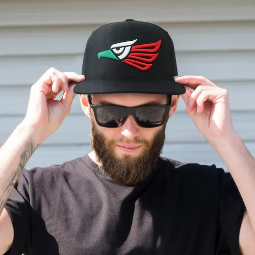 Vista 5 de Trendy Apparel Shop Hecho En Mexico Eagle 3D Gorra Snapback Bordada