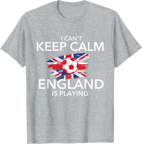 Vista 49 de I Can't Keep Calm England Is Playing - Camiseta para amantes del fútbol, Negro