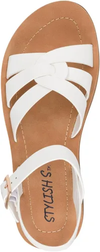 Vista 6 de STYLISH S KALI-K Sandalias cómodas de suela acolchada con tiras y puntera abierta para niñas pequeñas