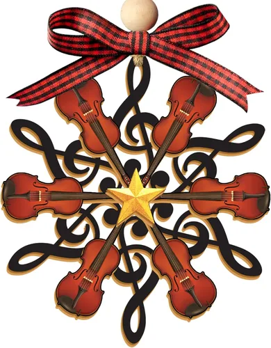 Vista 10 de Adorno de guitarra plana 2D para árbol de Navidad, árbol de guitarra, adornos de música, para guitarristas, regalos para amantes de la música