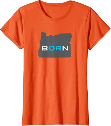 Vista 41 de Nacido en Oregon Camisa – Estado Mapa Born Idea de regalo, Negro