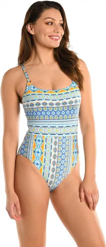 Vista 31 de La Blanca Bañador de una pieza Island Goddess para mujer con banda elástica lateral Manzana
