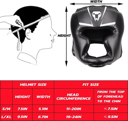 Vista 5 de Casco de boxeo para niños y adultos: casco de kickboxing MMA con malla, casco para combatir karate taekwondo artes marciales