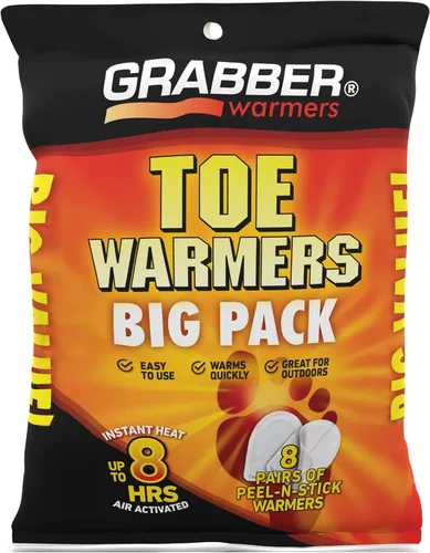 Vista 5 de Grabber TWES8DISPLAYUSA - Calentadores corporales de 18 horas, 30 unidades y calentadores, paquete grande, calentadores de dedos adhesivos, 8 pares
