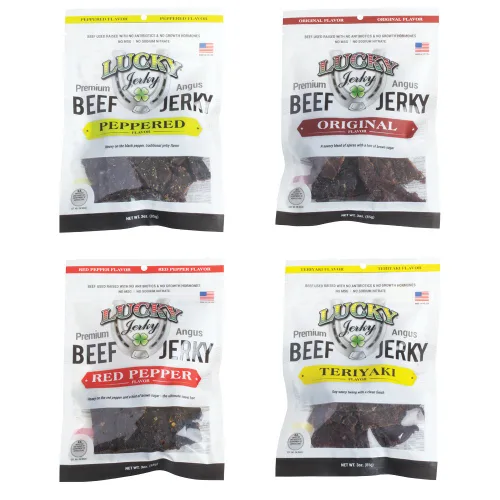 Vista 6 de Lucky Beef Jerky - Losa de 3 oz (pelada, 1 paquete)