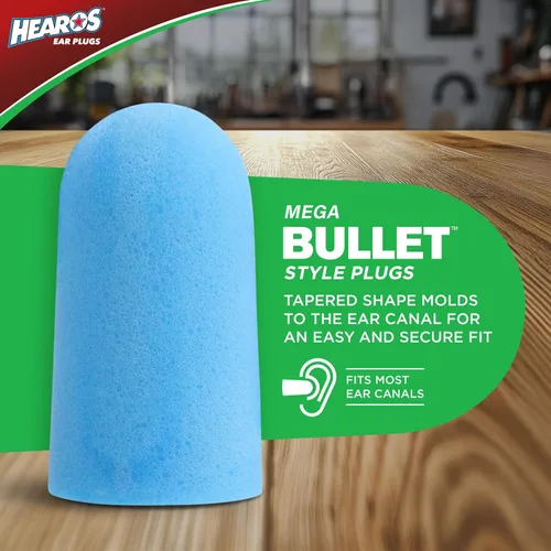 Vista 4 de Tapones para oídos Hearos Xtreme Protección, 14 pares de espuma, 5427, Azul, 1, 1