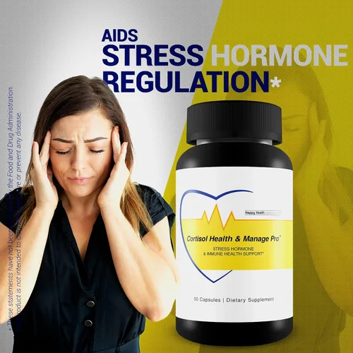Vista 5 de Cortisol Health & Manage Pro - Hormona del estrés y apoyo inmunológico - Promueve niveles saludables de cortisol y función inmunológica - Vitamina