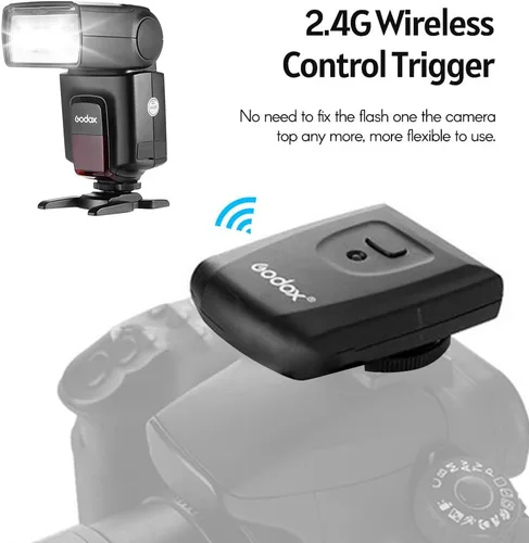 Vista 2 de Godox 2 flash electrónico universal TT520Ⅱ para cámara Speedlite + AT-16 2.4G transmisor de gatillo inalámbrico número 33 S1 S2 modos de repuesto