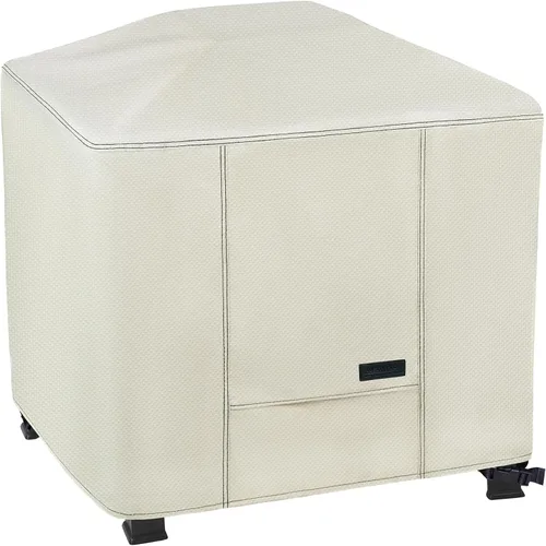 Vista 11 de NettyPro Cubierta para Fogata Redonda Impermeable para Exteriores Cubierta para Fogata para Mesa de Fogata de Gas Propano, 28 x 18 pulgadas, Negro