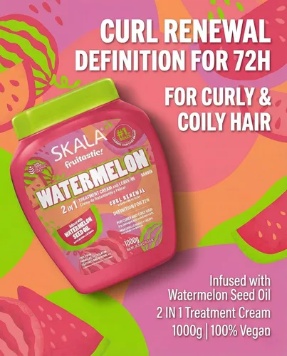Vista 4 de Skala - Linha Frutastica - Crema de Tratamento Melancia 2.2 lbs - Colección Frutástica - Crema Tratamiento Sandía Net 35.37 Oz)