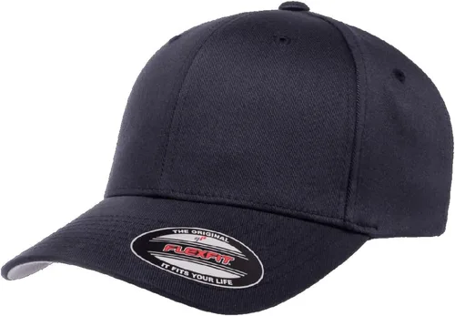 Vista 66 de Gorra de béisbol Flexfit Wooly Combed Premium de 6 paneles estructurada Ajuste elástico Paquete al por mayor disponible Negro