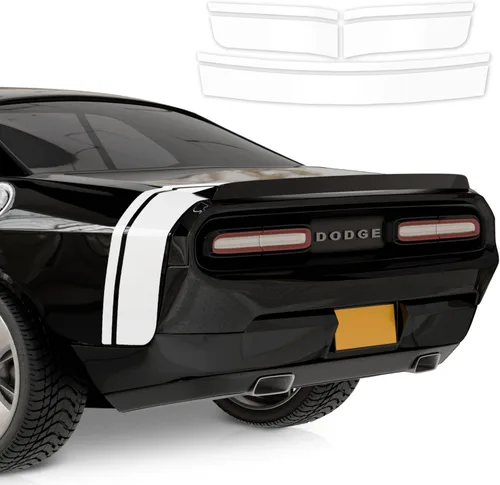 Vista 11 de Kit de calcomanías de vinilo de carreras para cinturón trasero, compatible con Dodge Challenger 2009-2025, Black Ghost Scat Pack Swinger, fabricado