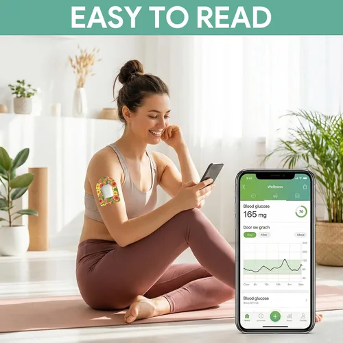 Vista 6 de 36 parches adhesivos impermeables para Omnipod 5, cubiertas de sensor de insulina CGM, cubiertas de sensor transpirables con impresiones de flores