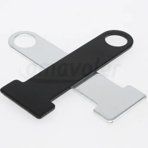 Vista 4 de Correa para casco de motocicleta con anillo en D de acero inoxidable, soporte de bloqueo universal para casco de motocicleta (negro 2 piezas)