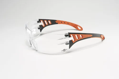 Vista 9 de ToolFreak Lentes de seguridad Ripout, transparentes, lentes de policarbonato y protección UV, acolchado de espuma y correa ajustable, lentes