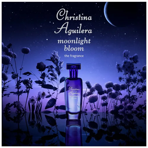 Vista 4 de Christina Aguilera Moonlight Bloom, Perfume para mujer, Eau de Parfum en aerosol, 0.5 onzas líquidas
