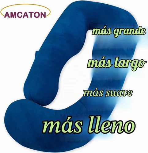 Vista 2 de Almohadas de embarazo de 60 pulgadas para dormir, almohada corporal extra grande en forma de U, almohada de embarazo, almohada de maternidad