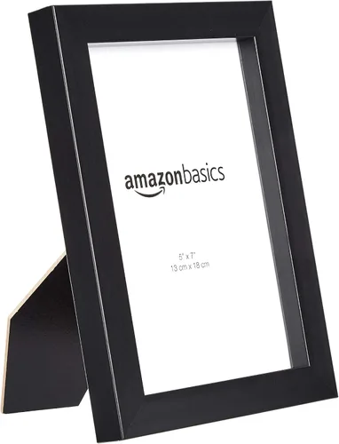 Vista 3 de Amazon Basics Marco rectangular para fotos, 5 x 7 pulgadas, paquete de 2, color negro