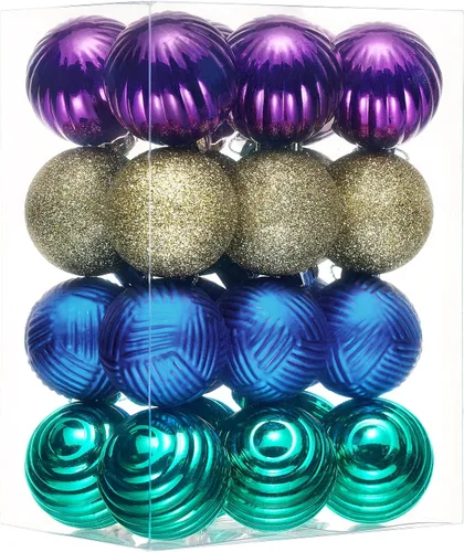 Vista 35 de Valery Madelyn - Juego de 24 adornos de Navidad para árbol de 2.36 pulgadas cobre dorado