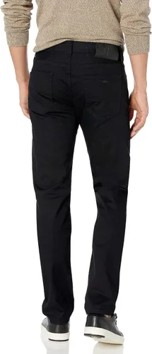 Vista 2 de AX ARMANI EXCHANGE Jeans de mezclilla rectos para hombre, negro, 31R, Negro