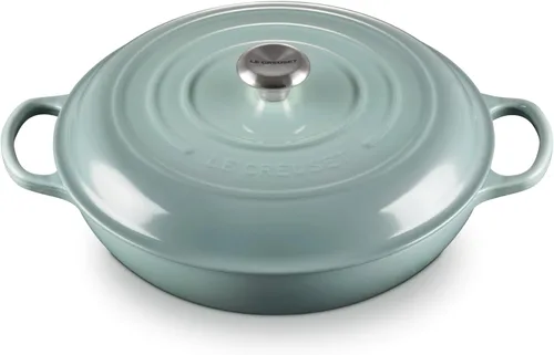 Vista 14 de Le Creuset Signature - Sartén de hierro fundido esmaltada con mango de hierro, 3,5 qt., alcachofa