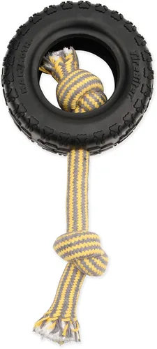 Vista 10 de Mammoth Pet Products TireBiter con cuerda de algodón y poliéster, juguetes de goma natural para masticadores extremos, juguetes para perros