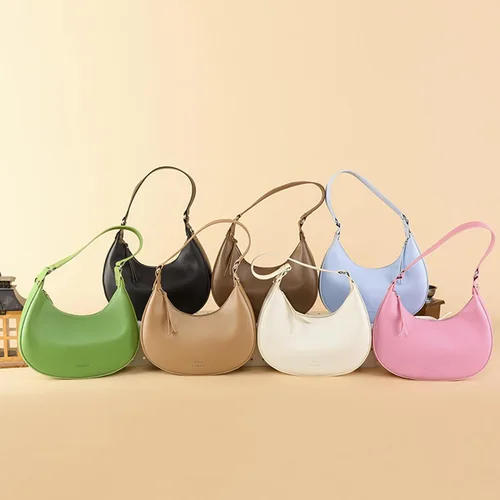 Vista 6 de JANSBEN Bolso de hombro para mujer Pequeño bolso de mano de moda lindo hobo bolso de mano bolsillo cuero vegano con cremallera bolso de mujer