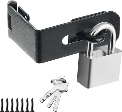 Vista 18 de Pestillo de puerta con cerrojo, cerrojo de puerta de 90 grados de acero inoxidable sólido 304 para archivo, cerrojo de puerta de cobertizo extra