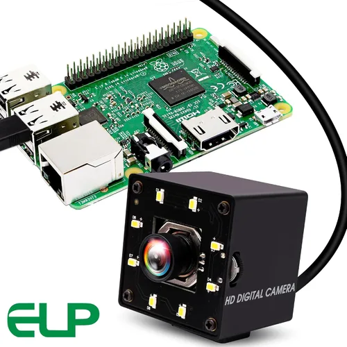 Vista 5 de ELP Cámara USB 4K Visión Nocturna 8MP Autofoco Webcam para Computadora Mini UVC USB2.0 Lightburn Cámara IMX415 USB Cámara de Seguridad Cámara PC