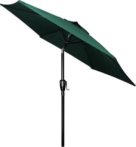 Vista 17 de Simple Deluxe - Paraguas de 9 pies para patio al aire libre, mesa de mercado, para jardín con botón de inclinación y manivela Beige