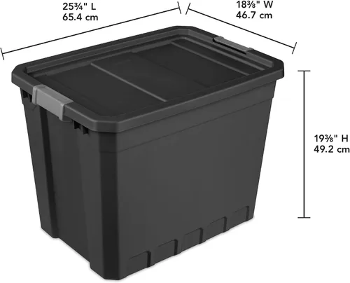 Vista 4 de Sterilite Apilador de contenedores NEGRO 27GA 14889004