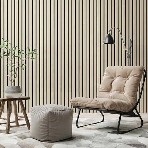 Vista 8 de Paquete de 10 paneles acústicos, paneles de pared insonorizados de 48" X 12" X 0.43", tratamiento acústico autoadhesivo de alta densidad