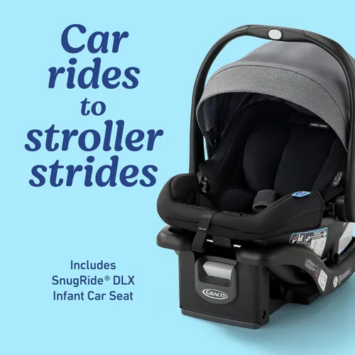 Vista 5 de Graco Modes Nes Sistema de viaje, combo modular de asiento de auto y carriola 3 en 1, portabebés de asiento de auto ajustable Slide2Me, moisés