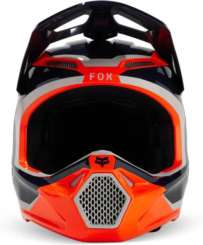 Vista 7 de Fox Racing Casco unisex para motocross V1, naranja fluorescente, talla XXL