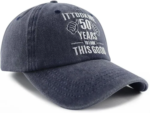 Vista 3 de It Took Me 50 Years to Look This Good Hat para mujeres y hombres, divertida gorra de béisbol ajustable bordada 50 cumpleaños