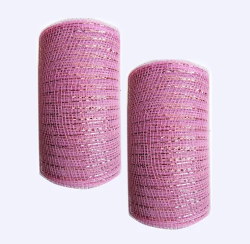 Vista 16 de YYCRAFT Paquete de 2 cintas de malla de polímero metálico de 6 pulgadas (total 20 yardas, verde manzana)