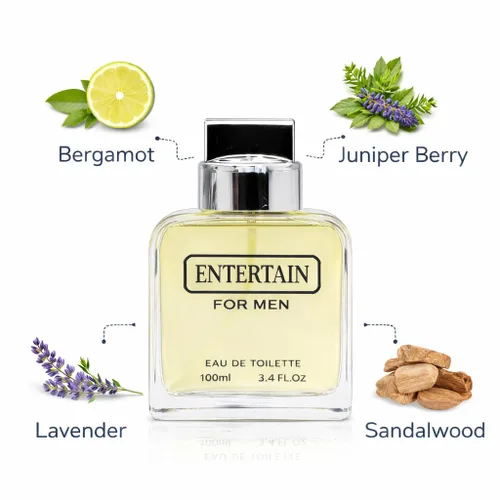 Vista 4 de Sandora Fragrances Colonia para hombre – Fragancia cítrica aromática fresca con bergamota, lavanda, bayas de enebro y sándalo – Spray de aroma