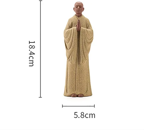 Vista 6 de Figuras Zen Monje Buda Estatua Jardín Figura Monje Decoración