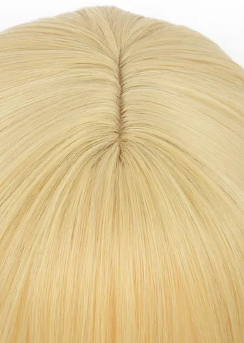 Vista 6 de karlery Peluca rubia de cola de caballo para mujer, disfraz de Halloween, peluca de cosplay de anime