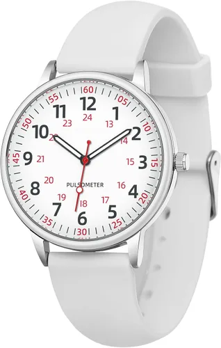 Vista 8 de IBSO Reloj de Mujer para Enfermera Fácil de Leer Esfera Relojes de Pulsera Correa de Silicona Resistente al Agua Relojes con Segundero y 24 Horas