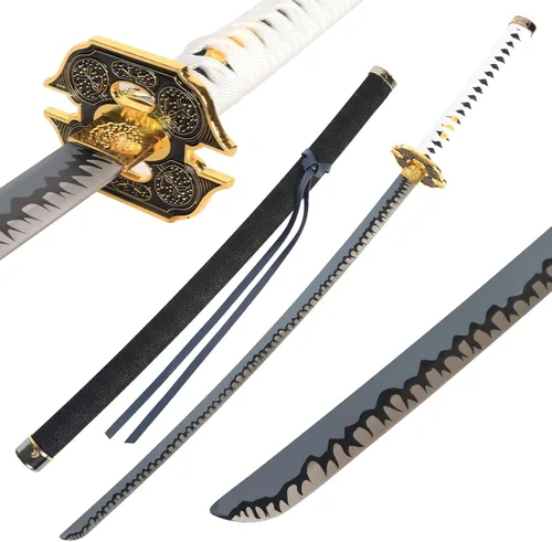 Vista 3 de Bowen Yamato - Espada katana de acero inoxidable de 41 pulgadas, forjada a mano, juego 1:1, espada de cosplay