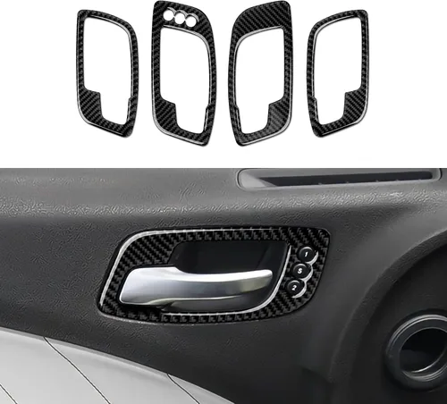 Vista 14 de Coche cambio cambio panel cubierta calcomanías para 2011 2012 2013 2014 Dodge cargador accesorios fibra carbono interior pegatinas