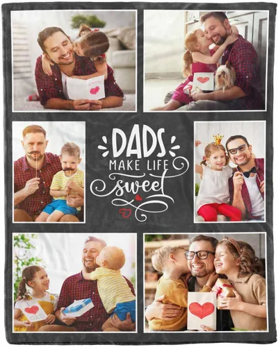 Vista 17 de D-Story Manta de hijo, divertidas mantas personalizadas con fotos, regalo para papá, manta de disfraz, regalo para hija, regalos personalizados