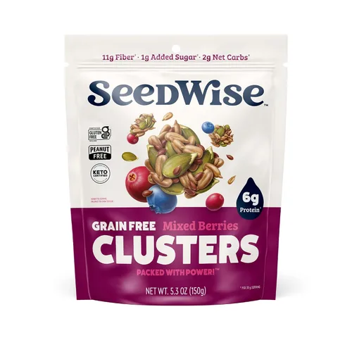 Vista 9 de Ozery Bakery Super Seed Crunch Clusters, chocolate, a base de plantas, vegano, aperitivo Keto, 5.3 onzas (paquete de 6)