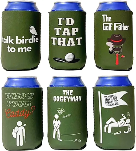 Vista 7 de Coozies Temáticas de los Años 70 - Regalo Genial para Cualquier Disco - Material de Neopreno Premium - Paquete de 6