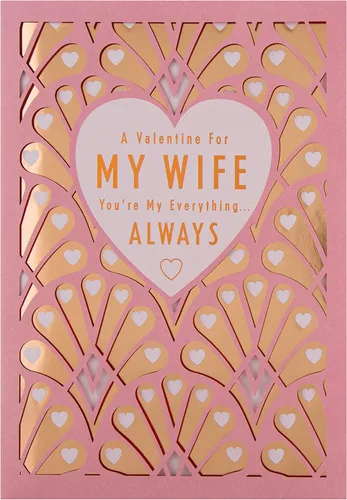 Vista 5 de Hallmark Tarjeta de San Valentín para esposa - Diseño tradicional de corazón