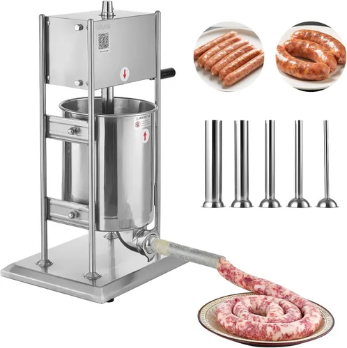 Vista 12 de VEVOR Relleno eléctrico de salchichas, relleno vertical de carne de 22 10l